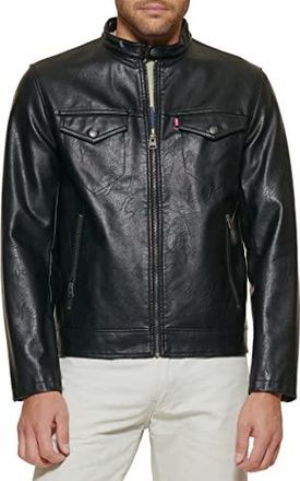 Levi s Black Leather Jackets now at 99.99 Stylight