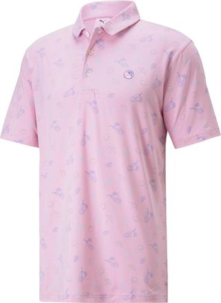 Puma x Arnold Palmer Cloudspun Contender Polo Shirt Mens Pink Golf GBO1419