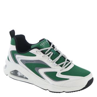 Skechers Womens Tres Air Uno Street Fl Trainers White/Green/Grey 3