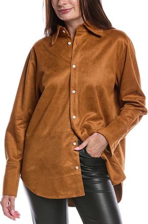 Toccin Kali Faux Suede Boyfriend Shirt