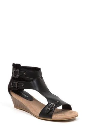 Ninety Union Softy Wedge Heel Sandal in Black at Nordstrom Rack, Size 10