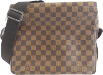 Louis Vuitton Pre-owned Cross Body Bags, male, Brown, Size: ONE SIZE Pre-owned Naviglio Damier Shoulder Bag