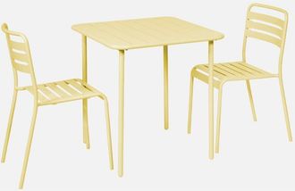 Sweeek Mesa De Jard&iacute;n De Metal Con 2 Sillas