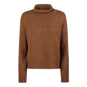 Aragona Jersey de cuello alto - Knitwear - Mujer - Marr&oacute;n - 2XS