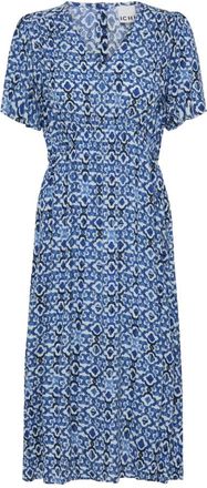 Ichi Ihmatine Maxi Jurk - Dames - Casual kleedjes - Veelkleurig - M - Polyester - Kleedjes
