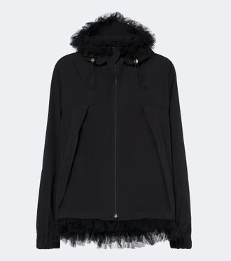 Comme Des Gar&ccedil;ons Tulle-trimmed technical jacket