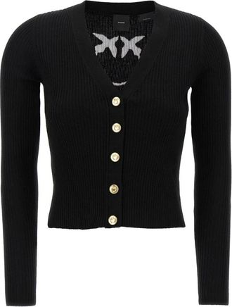 Pinko Zwart Cardigan - Dames - Vesten - Zwart - 2XL - Truien & Vesten
