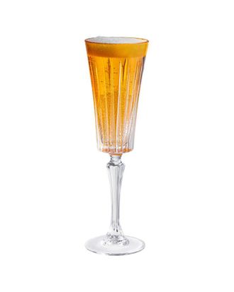 Barski Set of 6 Colored Champagne Flutes Glasses