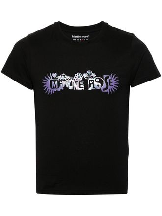 Martine Rose logo-print cotton T-shirt - Black