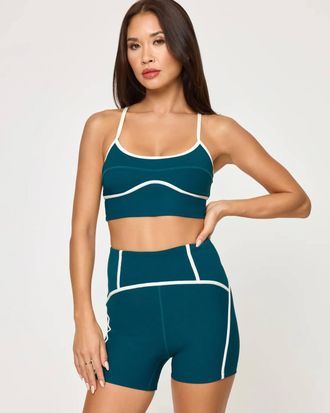 L*Space Revel Y-Back Top In Teal