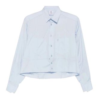 VETEMENTS Camisa Desestructurada - Blouses & Shirts - Mujer - Azul - M