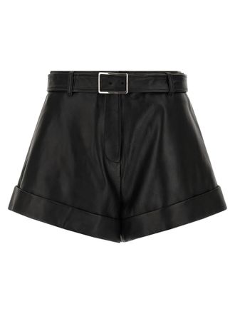Sportmax Lamb Leather Bermuda Womens Shorts