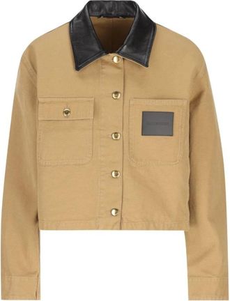 Balenciaga Dames, Jassen, Beige, Maat: XS Katoen