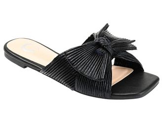 Journee Collection SERLINA Womens Sandals Black : 6.5 M, Synthetic