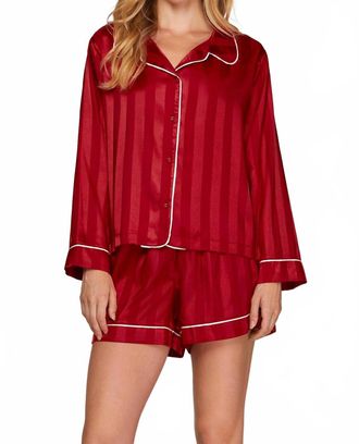 She + Sky Slumber Sleep Set In Scarlet