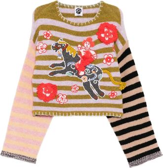 YanYan Knits Maglione con dettaglio cavallo - Viola