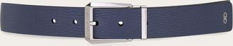 Ferragamo Uomo Cintura reversibile e regolabile Blu