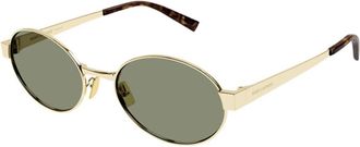 Saint Laurent Ladies Black Round Sunglasses SL692 003