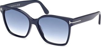 Tom Ford Ft 1312 90W Zonnebrillen - Dames - Zonnebrillen - Blauw - 56 MM - Accessoires