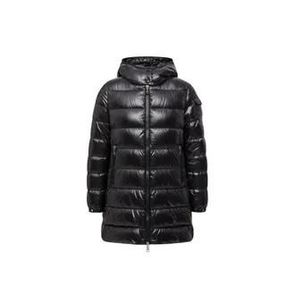 Moncler Moncler Courcelles Hooded Mid-length Down Jacket, Women, Black, Size: 00