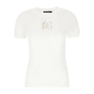 Dolce & Gabbana T-Shirts, female, White, Size: 2XS T-Shirt