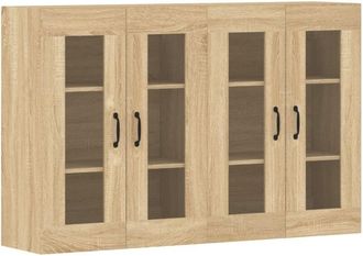 vidaXL Armarios de pared 2 uds madera de ingeniería roble Sonoma vidaXL