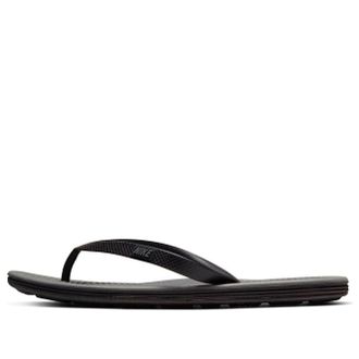 Nike Solarsoft Thong Black Gray Slippers 488160-090