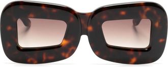 Henrik Vibskov Marla oversize-frame sunglasses - unisex - Acetate/Acrylic - One Size - Brown
