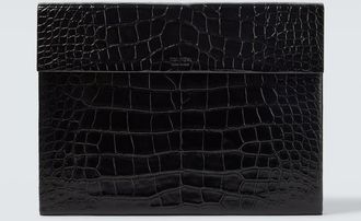 Tom Ford Croc-effect leather briefcase