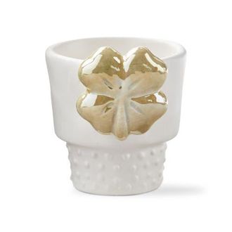 Tag Clover Mini Planter Garden Pot White Multi Earthenware 2.47x2.3x2.98 in at Nordstrom