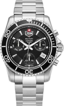 JDM Military Sierra Chrono Black Dial Mens Watch JDM-WG019-01