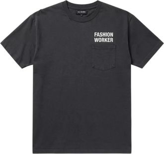 Willy Chavarria Fashion Worker Easy Tee - Dames - Tops - Zwart - Maat: XL Katoen