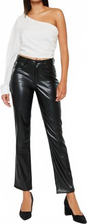 Kancan Rudi Faux Leather Pants In Black