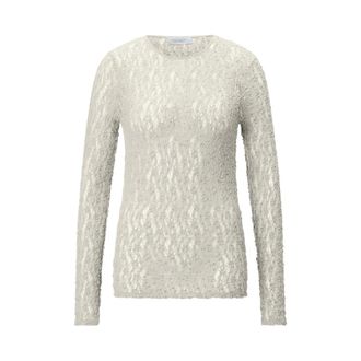 Rich & Royal Rich & Royal - Jersey Kant Lange Mouw - Dames - Tops - Wit - Maat: S Jersey