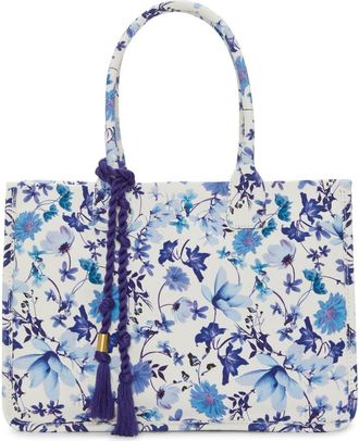 Vince Camuto Orla Canvas Tote in Blue Floral at Nordstrom