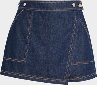 Veronica Beard Winslet Denim Skort
