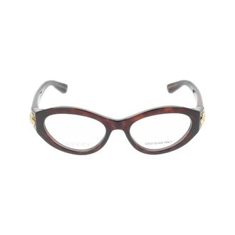 Gucci Glasses, female, Brown, 51 MM, Havana Transparent Eyeglasses Gg1405O 002