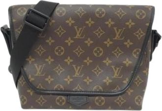 Louis Vuitton Pre-owned Cross Body Bags, male, Brown, Size: ONE SIZE Pre-owned Coated Canvas Shoulder Bag