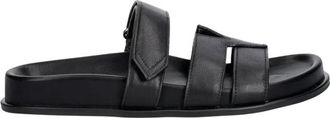 Valentino Resort Slide - Dames - Sandalen - Zwart - 39 EU - Leer - Schoenen