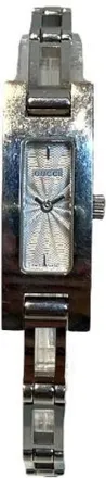 Gucci Pre-owned Watches, female, Gray, Size: ONE SIZE Pre-owned Stainless Steel Square Quartz Watch 3900L