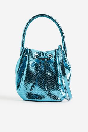 H&M Buckettasche - Turquoise