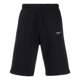Off-white Mens Off-White Logo Solid Color Casual Shorts Version Black OMCI006R20D250171001