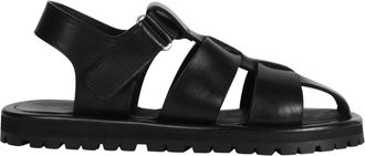 STUDIO NICHOLSON Sandom leren sandalen - Dames - Sandalen - Zwart - 38 EU - Leer - Schoenen
