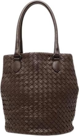 Bottega Veneta Pre-owned Bucket Bag - Dames - Vintage Tas - Bruin - ONE Size - Leer - Vintage