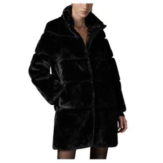 Patrizia Pepe Patrizia Pepe, Giubbotto IN Pelliccia Lungo Nero Nero, Donna, Taglia: M