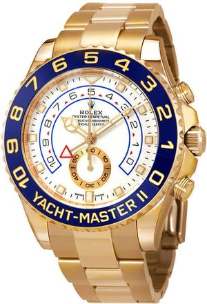 Rolex Yacht-Master II Automatic White Dial Mens 18kt Yellow Gold Oyster Watch 116688-0002