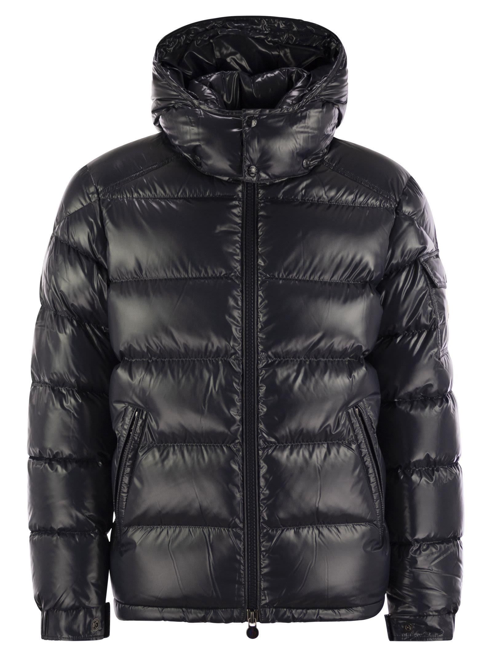 MONCLER｜JACKETS (9B00024 M5810 034) MONCLER Logo-Print Quilted Shell Hooded Down Jacket for Men