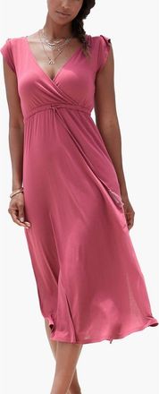 Lascana Womens Side Slit Maxi Dress in Berry at Nordstrom, Size 14