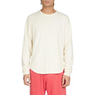 Les Tien Double Jersey Baseball Hem Tee in Ivory at Nordstrom, Size Xx-Large