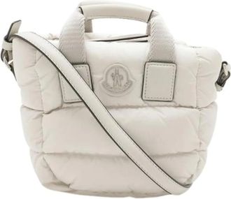 Moncler Pre-owned Cross Body Bags, female, White, Size: ONE SIZE Pre-owned Micro Caradoc Nylon 2way Bag